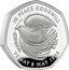 UK 50 Pence End of World War II. Piedfort 2025  Proof IN PEACE GOODWILL VE DAY 8 MAY 1945 coin reverse