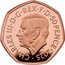 UK 50 Pence (End of World War II) CHARLES III D G REX F D 50 PENCE 2025 MJ coin obverse