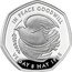 UK 50 Pence End of World War II 2025  Proof IN PEACE GOODWILL VE DAY 8 MAY 1945 coin reverse