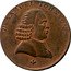 UK Halfpenny (Warwickshire. Birmingham. Johnson. Three Lions) DR. SAMUEL JOHNSON coin obverse