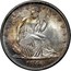 USA Half Dol. Seated Liberty 1846 medium date KM# 68 LIBERTY coin obverse