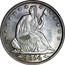 USA Half Dol. Seated Liberty 1854 KM# 82 LIBERTY coin obverse