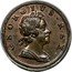 UK 1/2 Penny George I 1717 “Dump” issue. KM# 549 GEORGIVS ∙ REX ∙ coin obverse