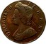 UK 1/2 Penny George II 1733 KM# 566 GEORGIVS ∙ II ∙ REX ∙ coin obverse