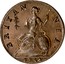 UK 1/2 Penny George II 1742 KM# 579.1 BRITAN NIA ∙ coin reverse