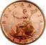 UK 1/2 Penny George III 1799 Proof KM# 647 BRITANNIA coin reverse