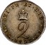 UK 2 Pence George III 1792 KM# 611 MAG.BRI.FR ET.HIB.REX ∙1792∙ 2 coin reverse