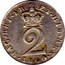 UK 2 Pence George III 1800 KM# 615 MAG.BRI.FR ET.HIB.REX ∙ 2 coin reverse