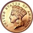 USA 3 Dollars Indian Head 1870 KM# 84 UNITED STATES OF AMERICA LIBERTY coin obverse