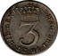 UK 3 Pence George I 1727 KM# 551 *YEAR*∙MAG∙BRI∙FR∙ET∙HIB∙REX∙ 3 coin reverse