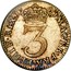 UK 3 Pence William III 1701 KM# 501 MAG∙BR∙FRA∙ET∙HIB∙REX ∙*YEAR*∙ 3 coin reverse