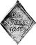 UK 9 Pence Charles I 1645 KM# 369.2 OBS NEWARKE 1645 coin reverse