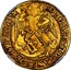 UK Angel (Elizabeth I) KM# E7 OELIZABET..D:G:ANG:FR:ET:HIB:REGINA coin obverse