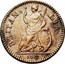UK Farthing Charles II 1672 KM# 436.1 BRITAN NIA coin reverse