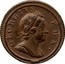 UK Farthing George I 1717 “Dump” issue, small planchet. KM# 548 GEORGIVS ∙ REX ∙ coin obverse