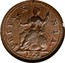 UK Farthing George I 1722 KM# 556 BRITA N NIA ∙ coin reverse