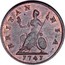 UK Farthing George II 1741 KM# 581.1 BRITAN - NIA ∙ coin reverse