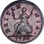 UK Farthing George II 1750 KM# 581.2 BRITAN NIA ∙ coin reverse