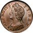 UK Farthing George II 1730 Proof KM# 572a GEORGIVS II REX coin obverse