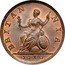 UK Farthing George II 1730 Proof KM# 572a BRITAN NIA 1730 coin reverse