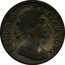 UK Farthing William III 1687 KM# 461 IACOBVS SECVNDVS coin obverse