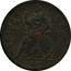 UK Farthing William III 1687 KM# 461 BRITAN NIA. coin reverse