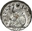 UK Farthing William & Mary 1690 KM# 466.1 BRITAN NIA coin reverse
