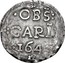 UK Shilling Charles I 1645 KM# 347 ∙OBS: ∙:CARL ∙1645 coin reverse