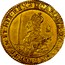 UK Triple Unite Charles I without scarf behind 1643 KM# 256.2 CAROLVS.D:G:MAGN:BRIT:FRAN:ET:HIB:REX coin obverse