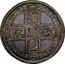 UK 1/2 Crown George II without emblems between shields 1746 Proof KM# 584.2 F ∙ D ∙ B ∙ - ET ∙ L ∙ D ∙ S ∙ R ∙ I ∙ - A ∙ T ∙ ET ∙ E ∙ - M ∙ B ∙ F ∙ ET ∙ - H ∙ REX ∙ coin reverse