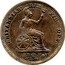 UK 1/2 Farthing George IV 1828 KM# 704.1 BRITANNIAR: REX FID: DEI: coin reverse