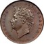 UK 1/2 Penny George IV 1827 KM# 692 GEORGIUS IV DEI GRATIA coin obverse