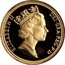 UK 1/2 Sovereign Elizabeth II 1991 Proof KM# 942 ELIZABETH II DEI∙GRA∙REG∙F∙D RDM coin obverse