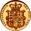 UK 1/2 Sovereign George IV 1826 KM# 700 BRITANNIARUM REX FID: DEF: coin reverse
