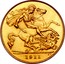 UK 1/2 Sovereign George V 1911 KM# 819 1911 B.P. coin reverse