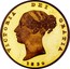 UK 1/2 Sovereign Victoria 1839 KM# 735.1 VICTORIA DEI GRATIA coin obverse