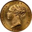 UK 1/2 Sovereign Victoria 1869 KM# 735.2 VICTORIA DEI GRATIA coin obverse