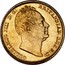 UK 1/2 Sovereign William IV 1834 KM# 720 GULIELMUS IIII D:G: BRITANNIAR: REX F:D: coin obverse