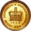 UK 1/3 Guinea George III 1813 KM# 650 BRITANNIARUM REX FIDEI DEFENSOR * coin reverse