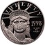 USA $10 American Eagle 1998 W KM# 289 LIBERTY 1998 E PLURIBUS UNUM IN GOD WE TRUST coin obverse