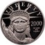 USA $10 American Eagle 2000 W KM# 314 LIBERTY 2000 E PLURIBUS UNUM IN GOD WE TRUST coin obverse