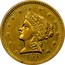 USA 2½ D 1861 KM# 64.1 Clark, Gruber & Company PIKESPEAK coin obverse