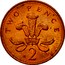 UK 2 Pence Elizabeth II 1998 KM# 987a TWO PENCE ICH DIEN 2 coin reverse