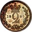 UK 2 Pence George IV 1829 Prooflike KM# 684 2 coin reverse