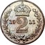 UK 2 Pence George V 1911 Prooflike KM# 812 *YE 2 AR* coin reverse