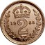 UK 2 Pence George V 1935 Prooflike KM# 840 2 19 34 coin reverse