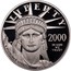 USA $25 American Eagle 2000 W KM# 315 LIBERTY 2000 E PLURIBUS UNUM IN GOD WE TRUST coin obverse