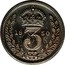 UK 3 Pence George VI 1950 Prooflike KM# 872 *YE 3 AR* coin reverse