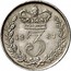 UK 3 Pence Victoria 1887 KM# 730 3 coin reverse