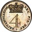 UK 4 Pence Groat 1820 KM# 671 BRITANNIARUM REX FID: DEF: * 4 coin reverse